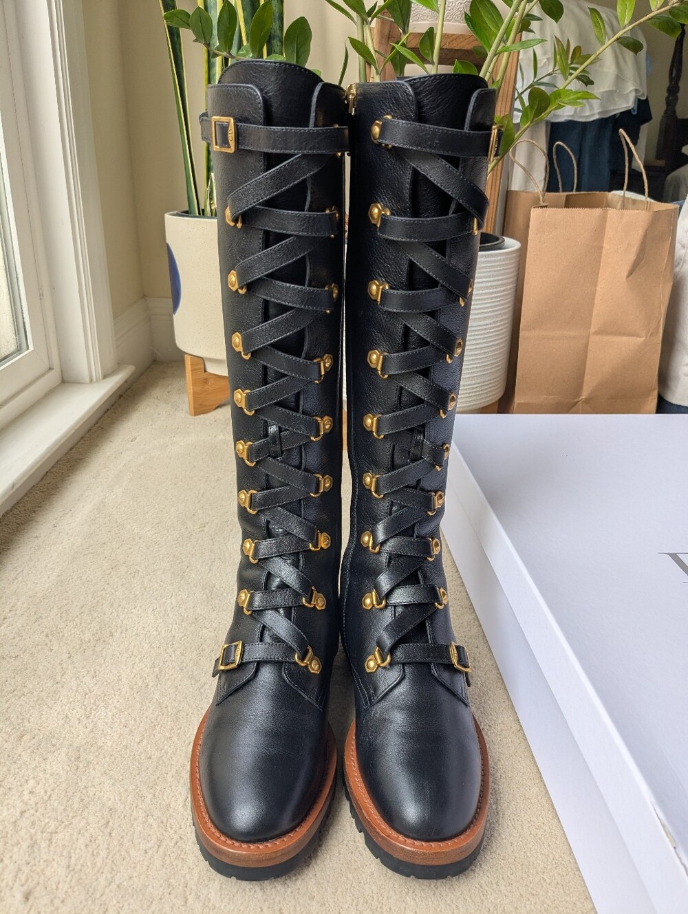 Christian Dior Wildior Leather Combat Boots - size 36.5 - Picture 2 of 13